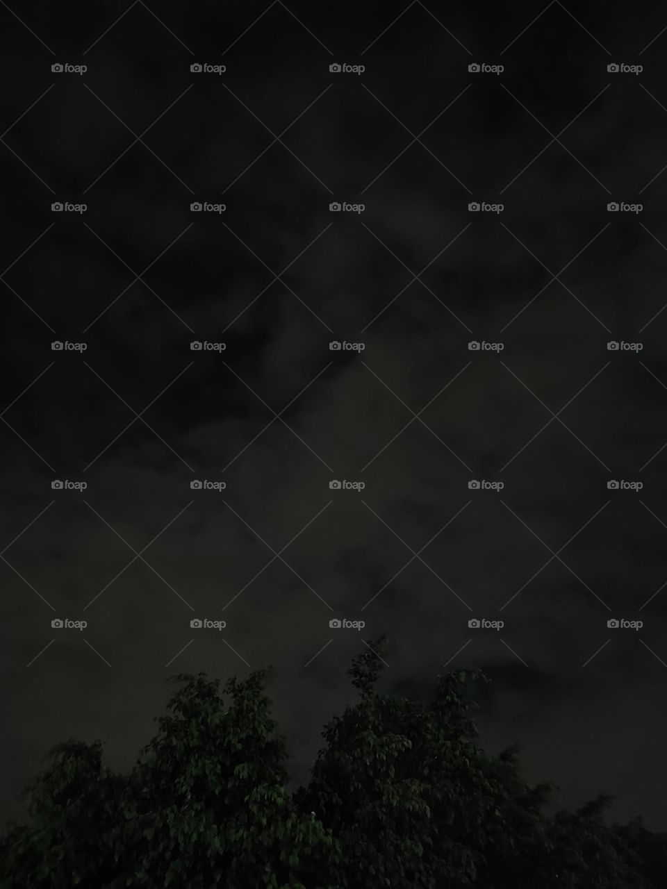 dark sky and clouds.