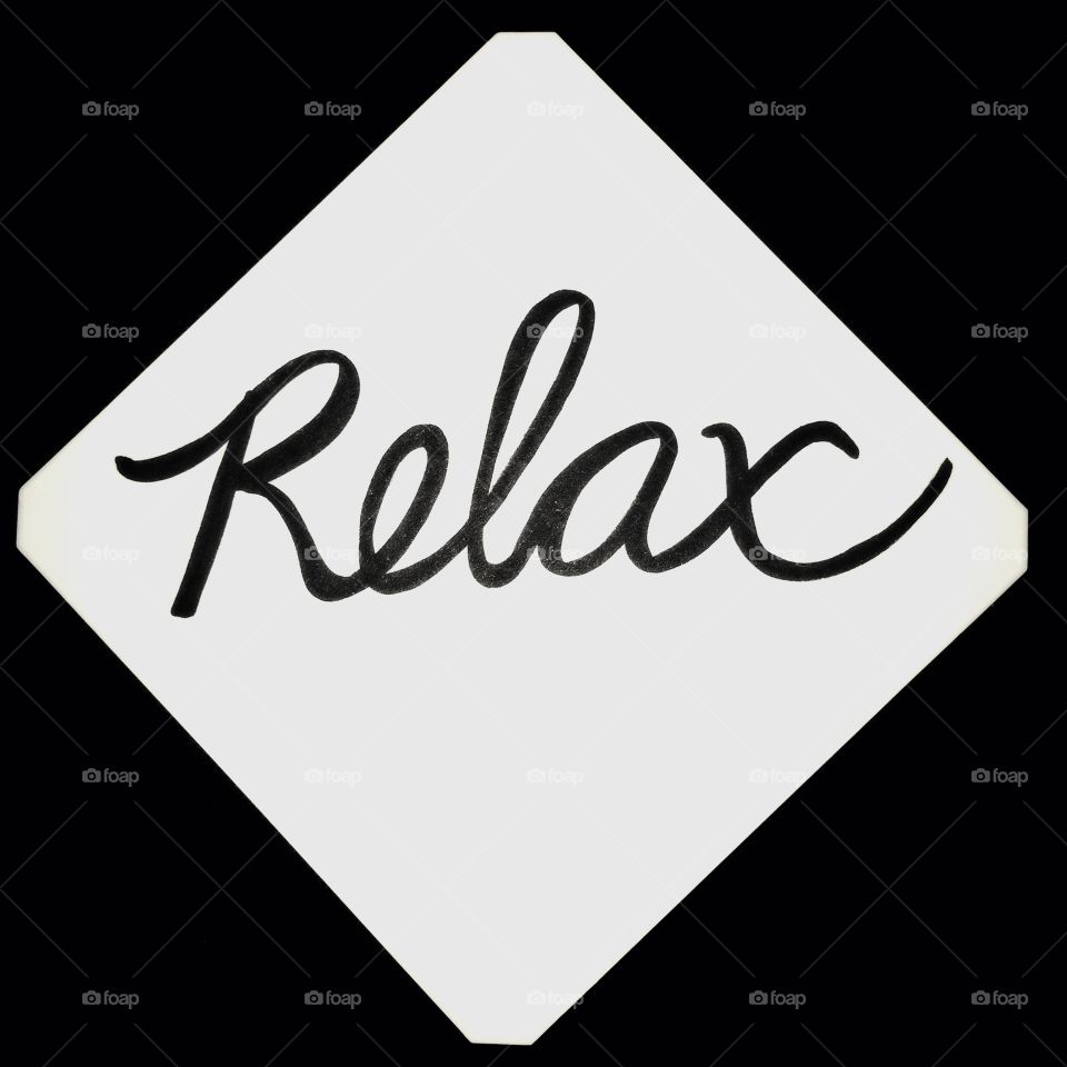 Hand drawn relax sign
