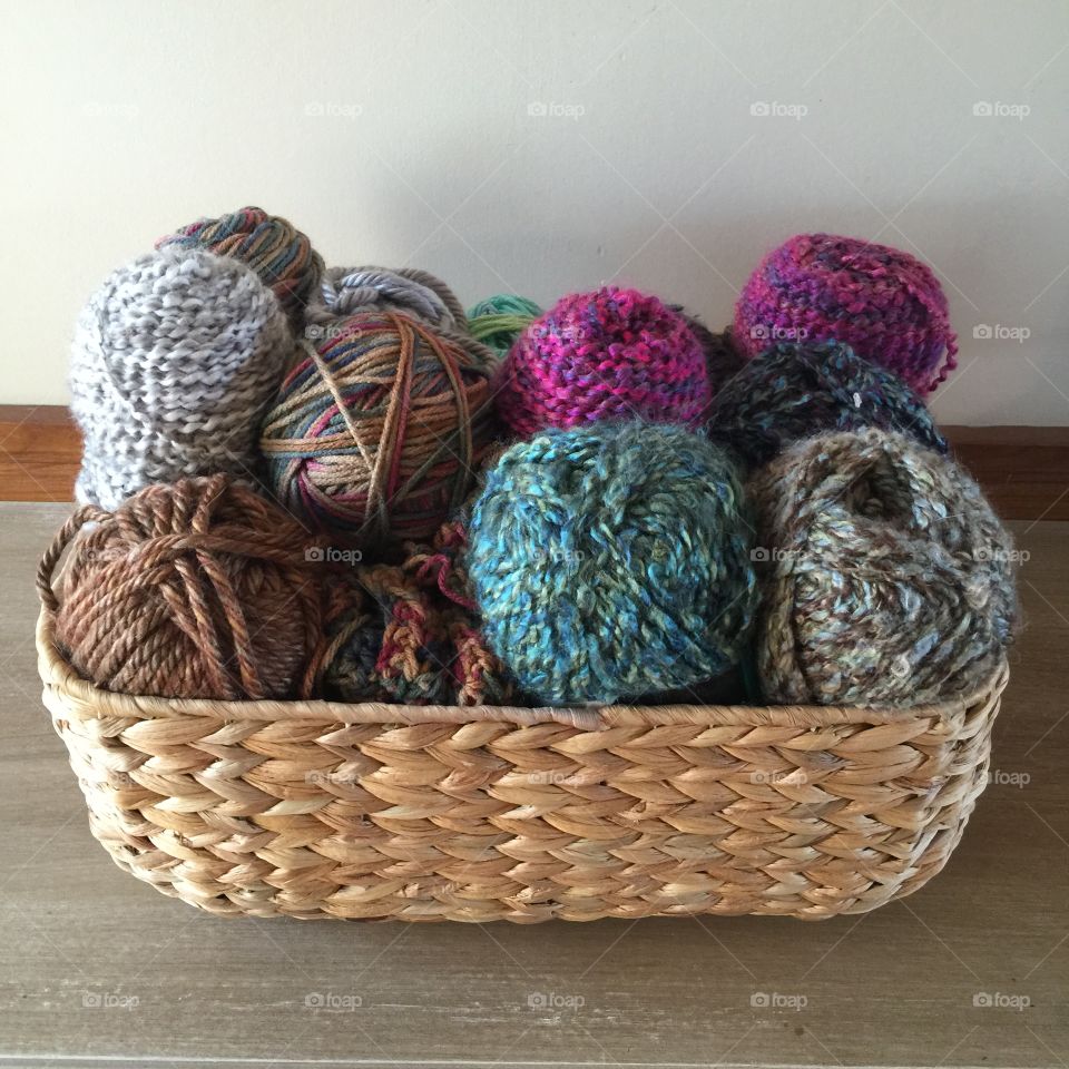 Basket of yarn