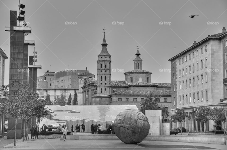 Spain. square in Spanish town
