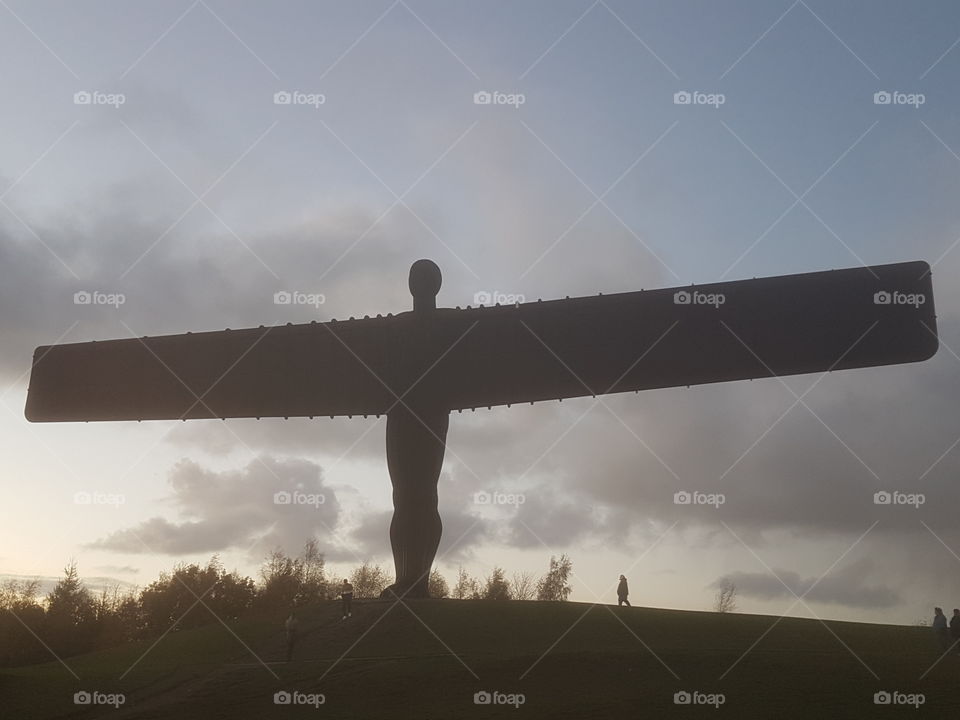The Gateshead Angel monument in the North East of England UK