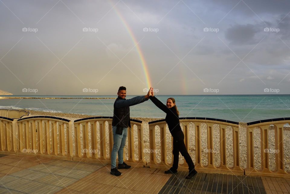 Rainbow#sea#weather