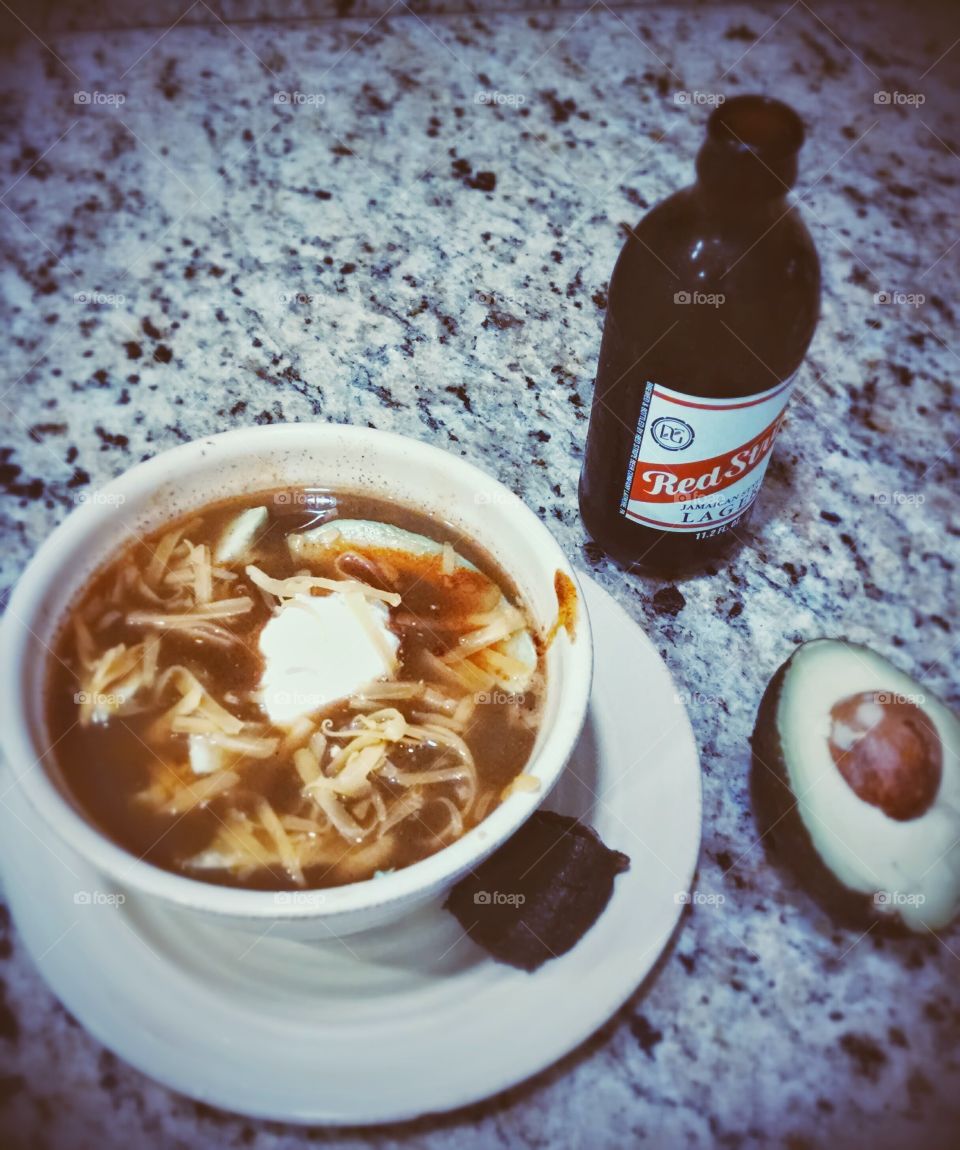 red stripe and chili