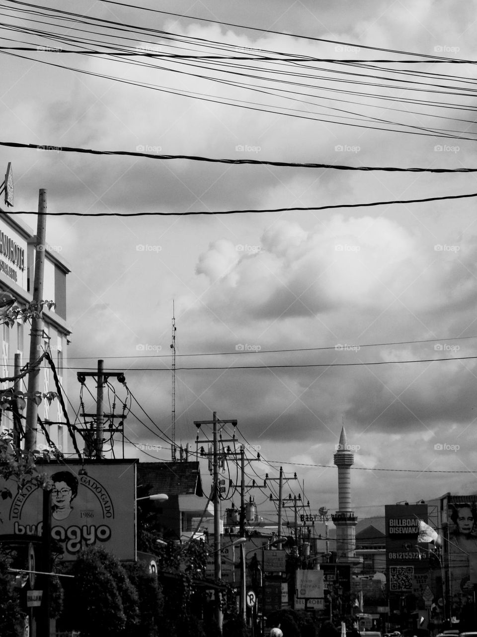 Cloudy sky in the city