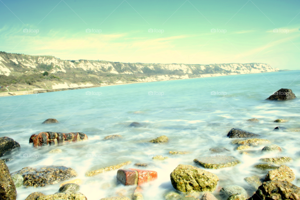 england sea rocks folkestone by leonbritton123