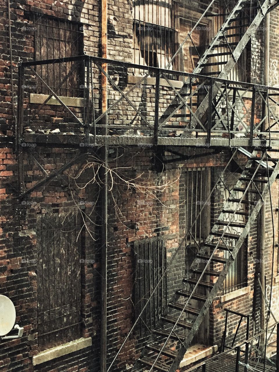 Staircase of old vintage building