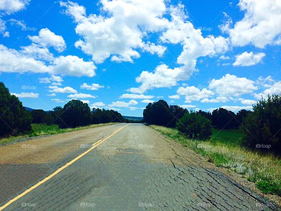 Driving with a cloudy sky