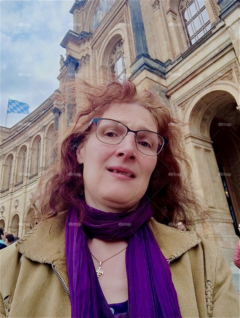 The young lady you see here is standing outside the “Maximilianeum” in “Munich”, a palatial building that has been housing the “Bavarian State Parliament” since 1949 and from 1949 to 1999 also the “Bavarian Senate”. 2024. Hypnotic Productions