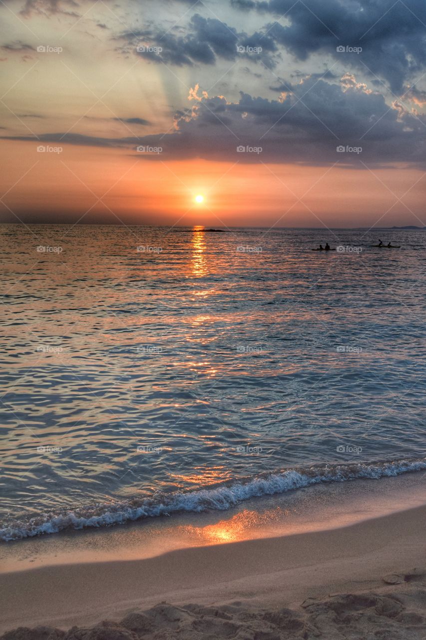 Sun's reflection on the sea