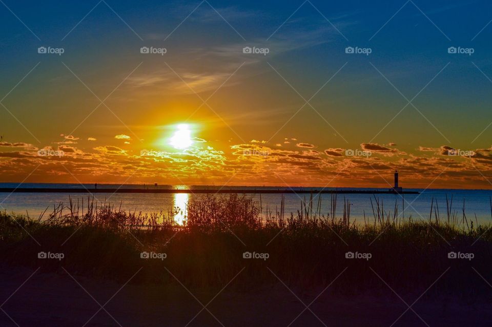 Sunrise on Lake Michigan 
