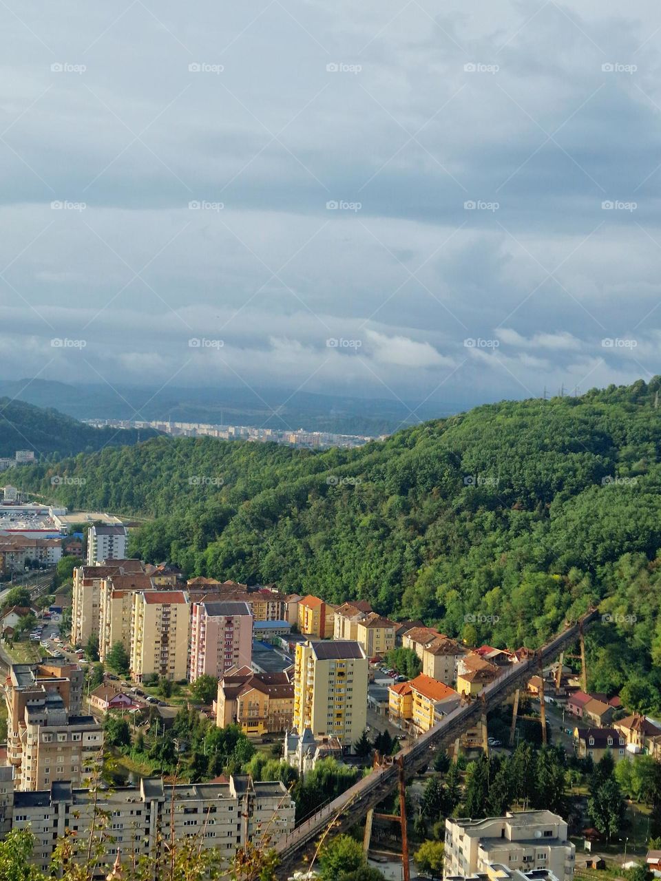 panoramic view towards the city of Resita