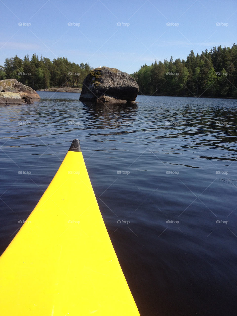 water rocks kayak canoing by catrine