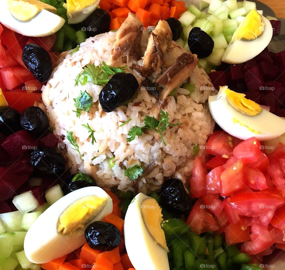 Delicious salad multicolor 