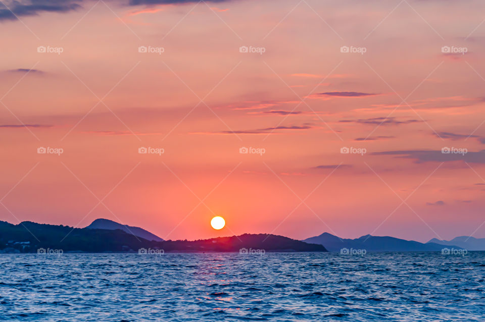 Sunset over Adriatic Sea