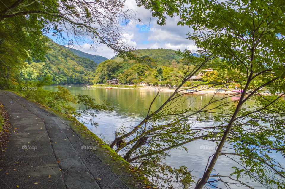 Arashiyama Katsura River Kyoto Japan