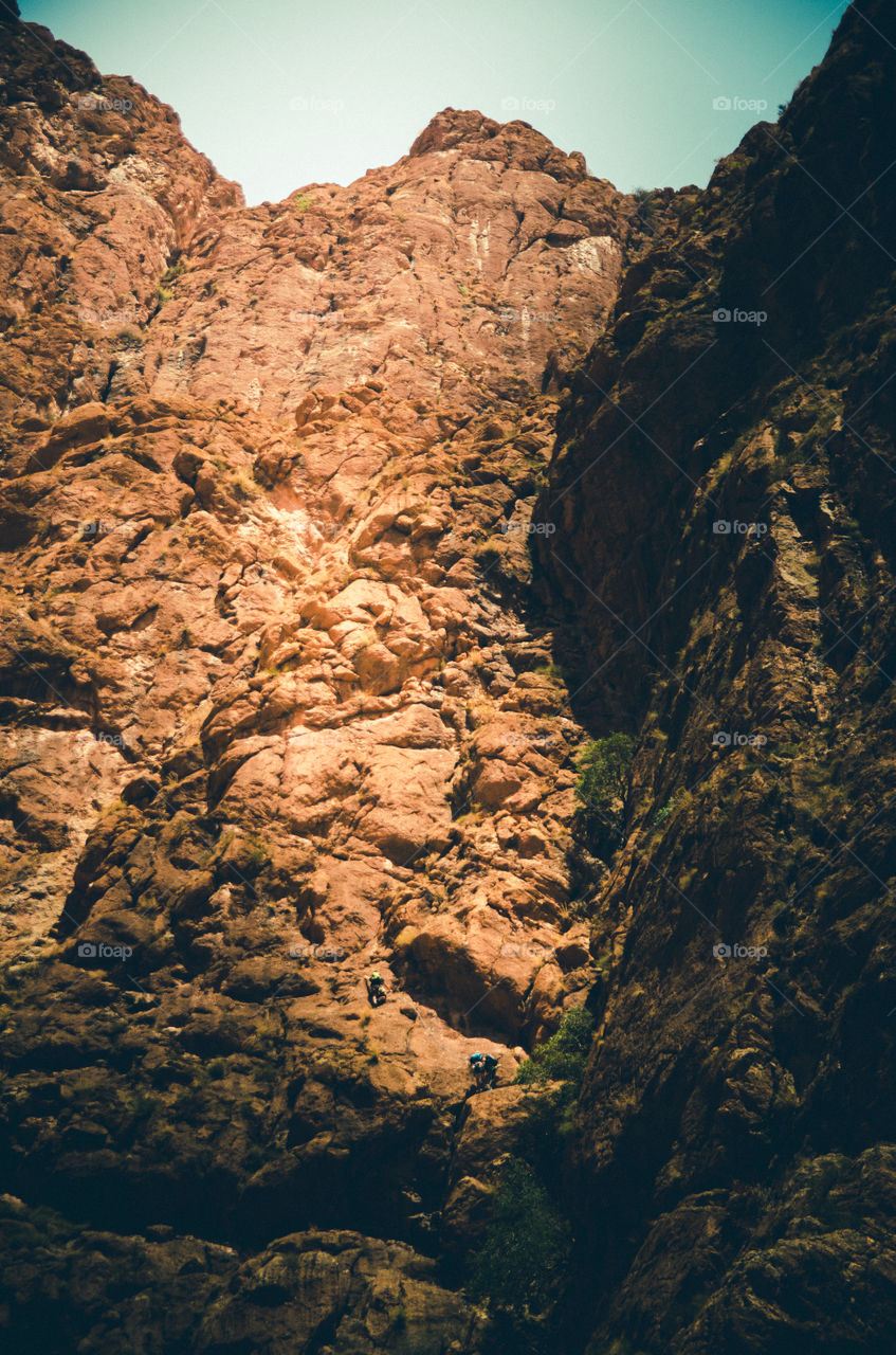 Sunlight on rock