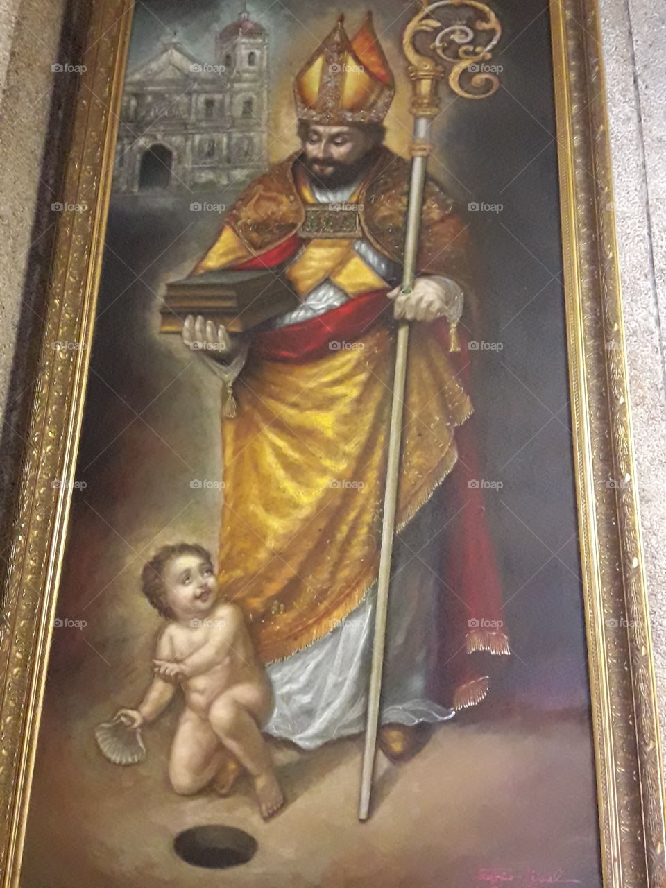 old paintings at the basilica de sto. niño cebu