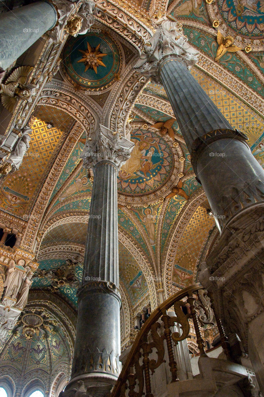 The inside of a Catholic Church in Lyon  France