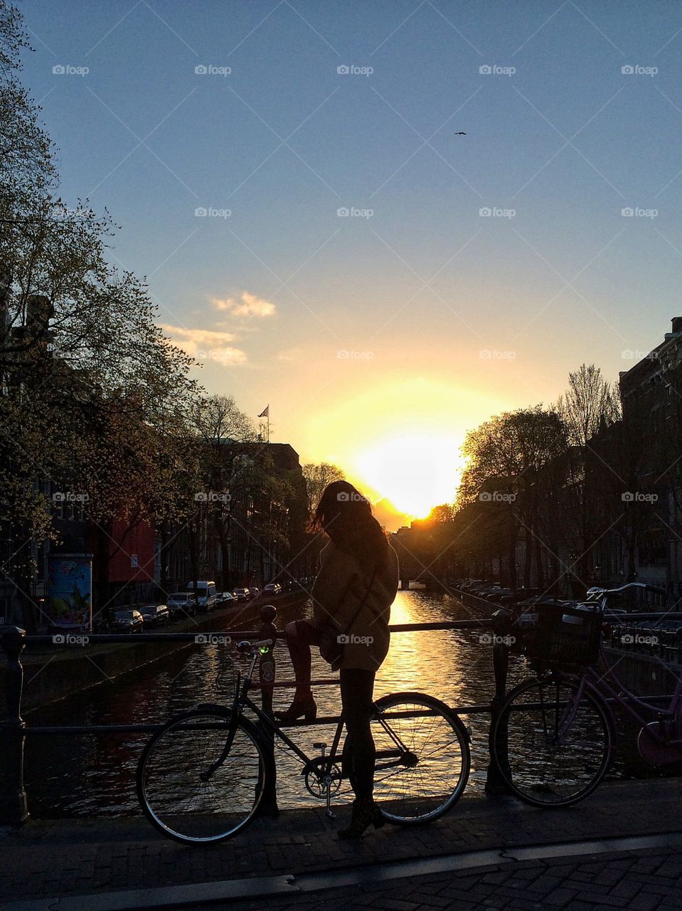 Girl with bike