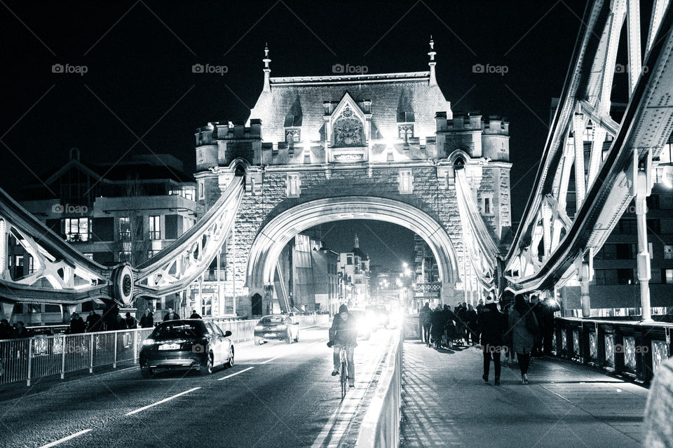 A beautiful night scene of London, United Kingdom. Artistic, colorful photo of a city.