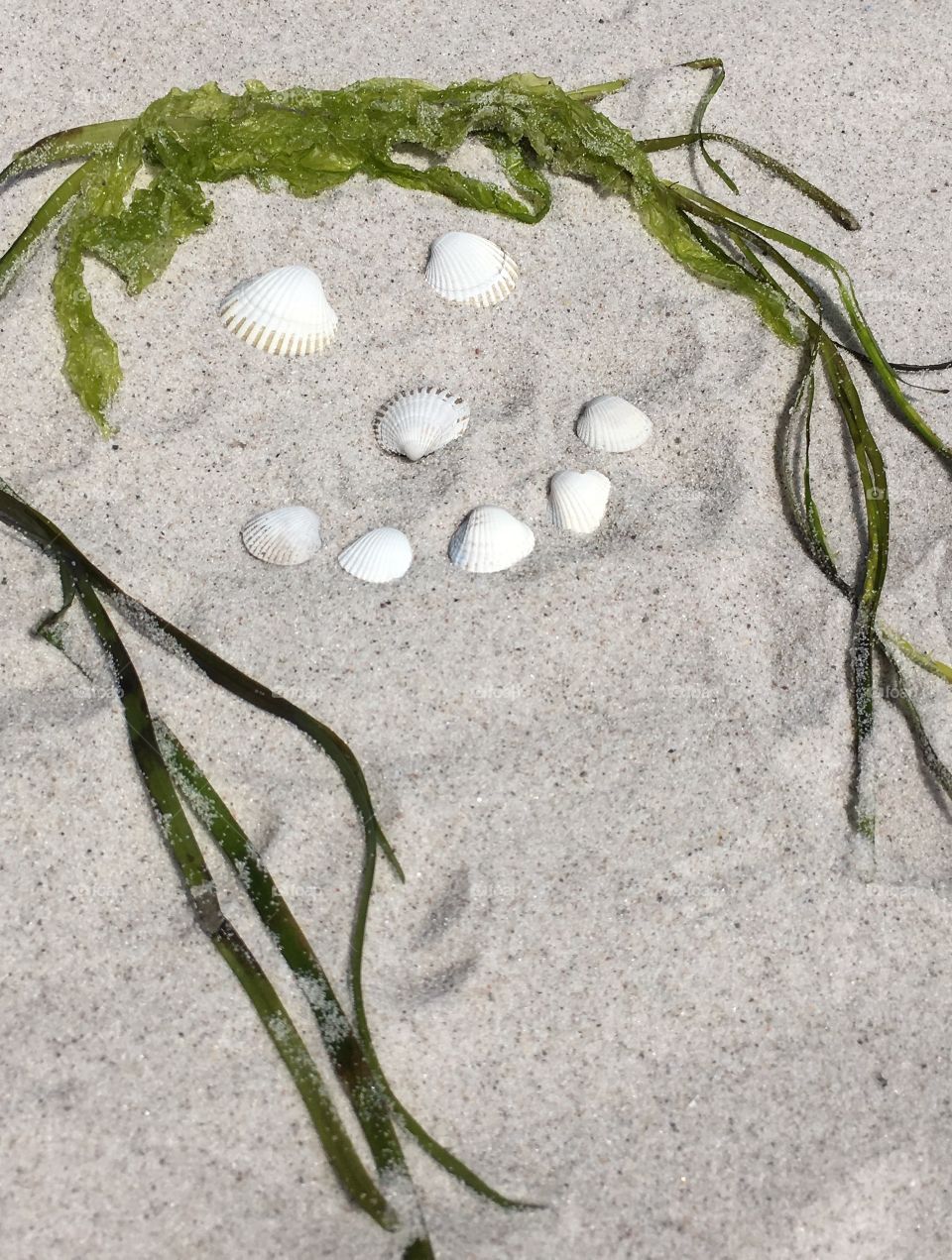 Beach art, woman portrait.