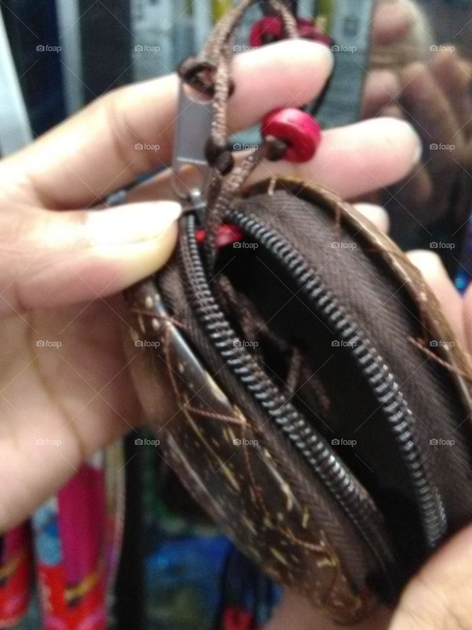 Coconut shell purse