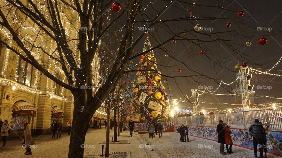 Елка на Новый год в Москве