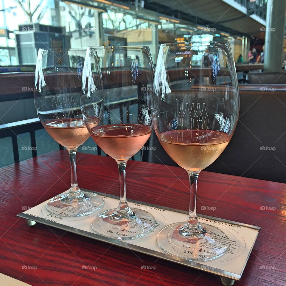 Rose wine flight