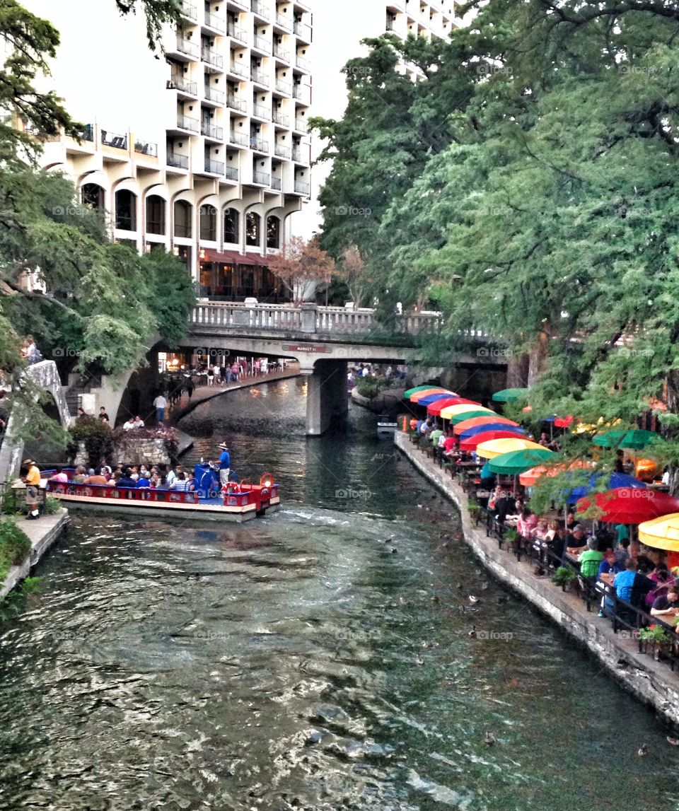 Colors of the River walk. San Antonio River walk 