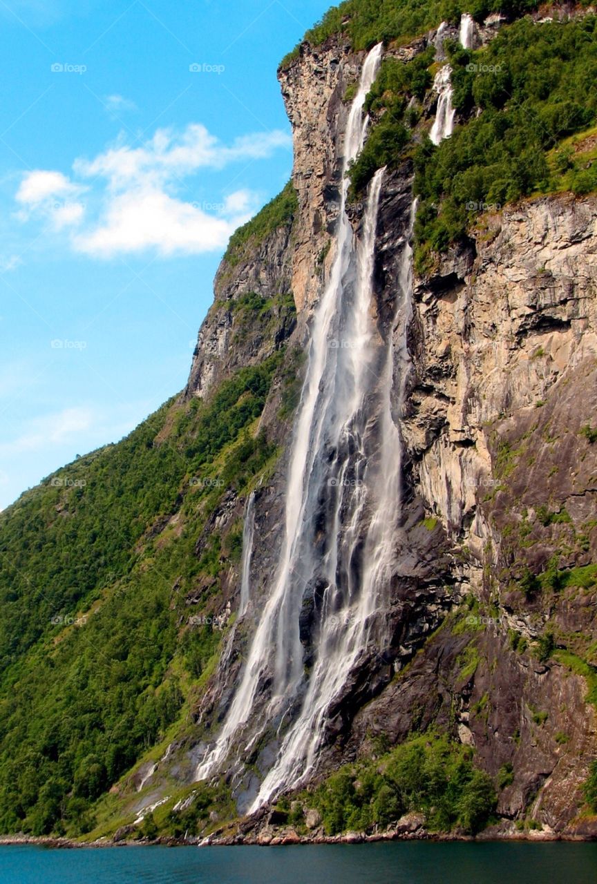 Seven Sisters Waterfall. Seven Sisters Waterfall near Geiranger, Norway