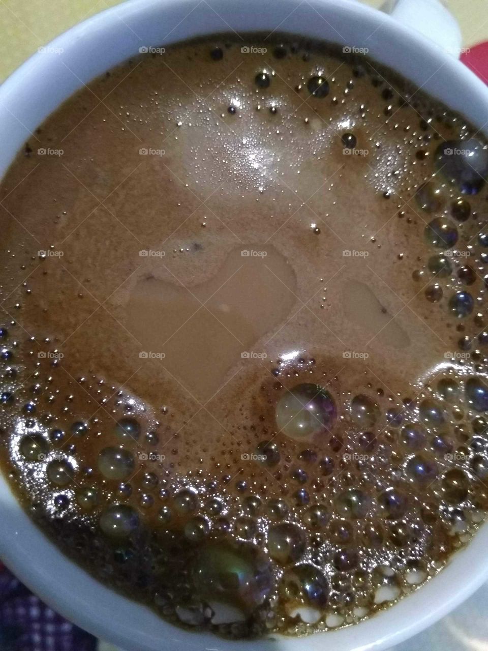 Heart in coffee