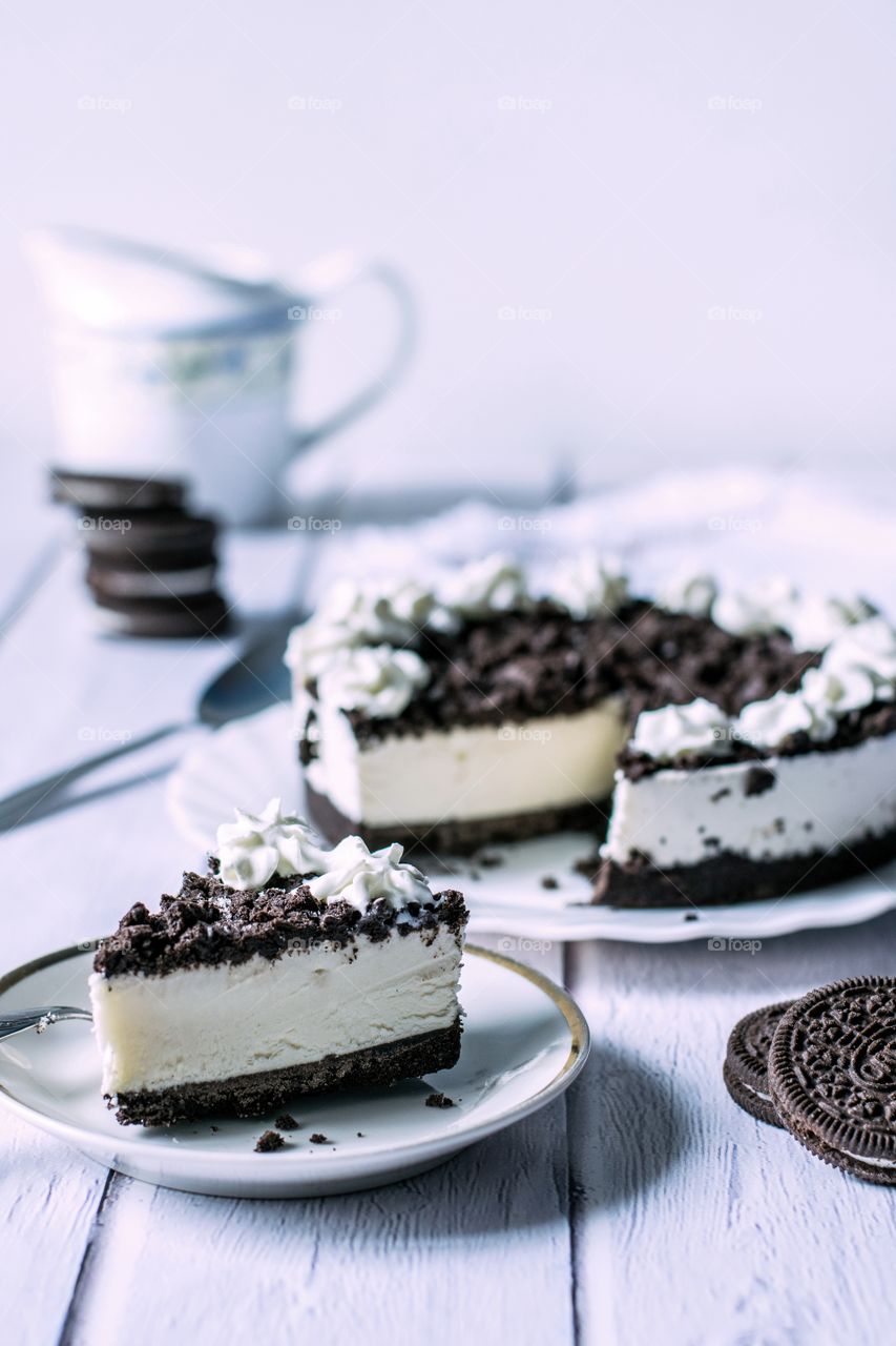 Homemade Oreo cheesecake