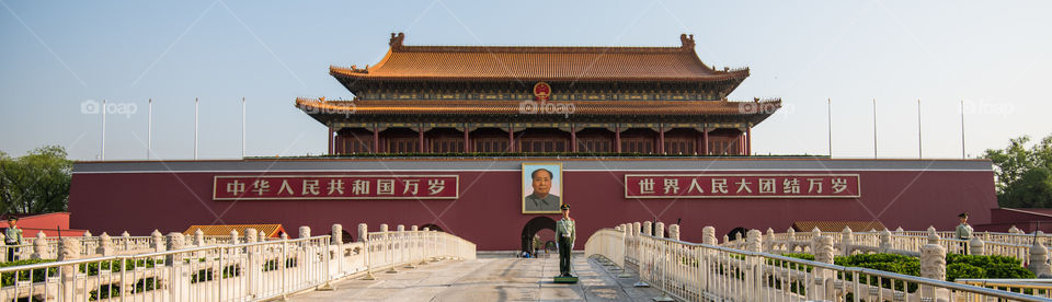 china, Beijing,, forbidden city, entrance, Mao picture