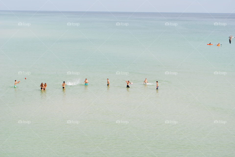 Kids playing in the water