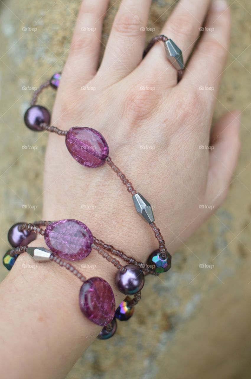 Purple handmade bracelet 