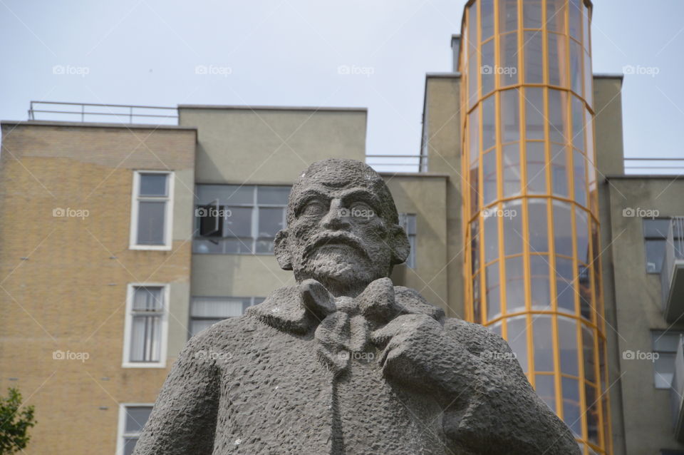 Close Up Of A Statue From The Architect Berlage
