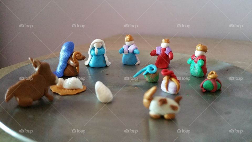 mini nativity scene