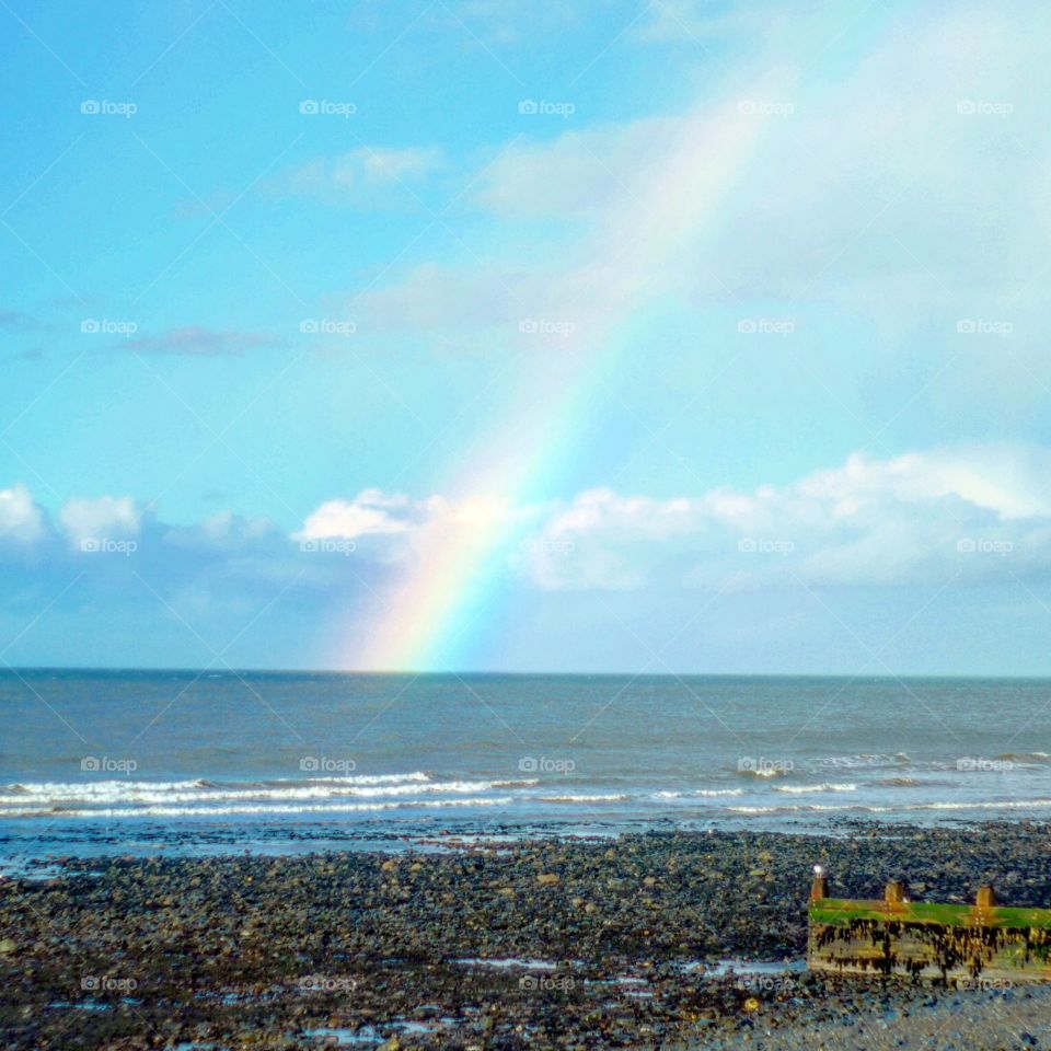 Rainbow out to sea