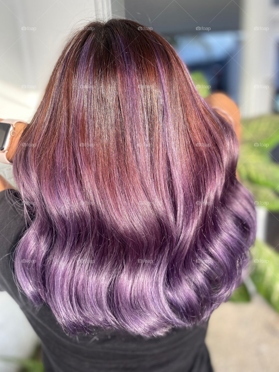 Purple hair style 