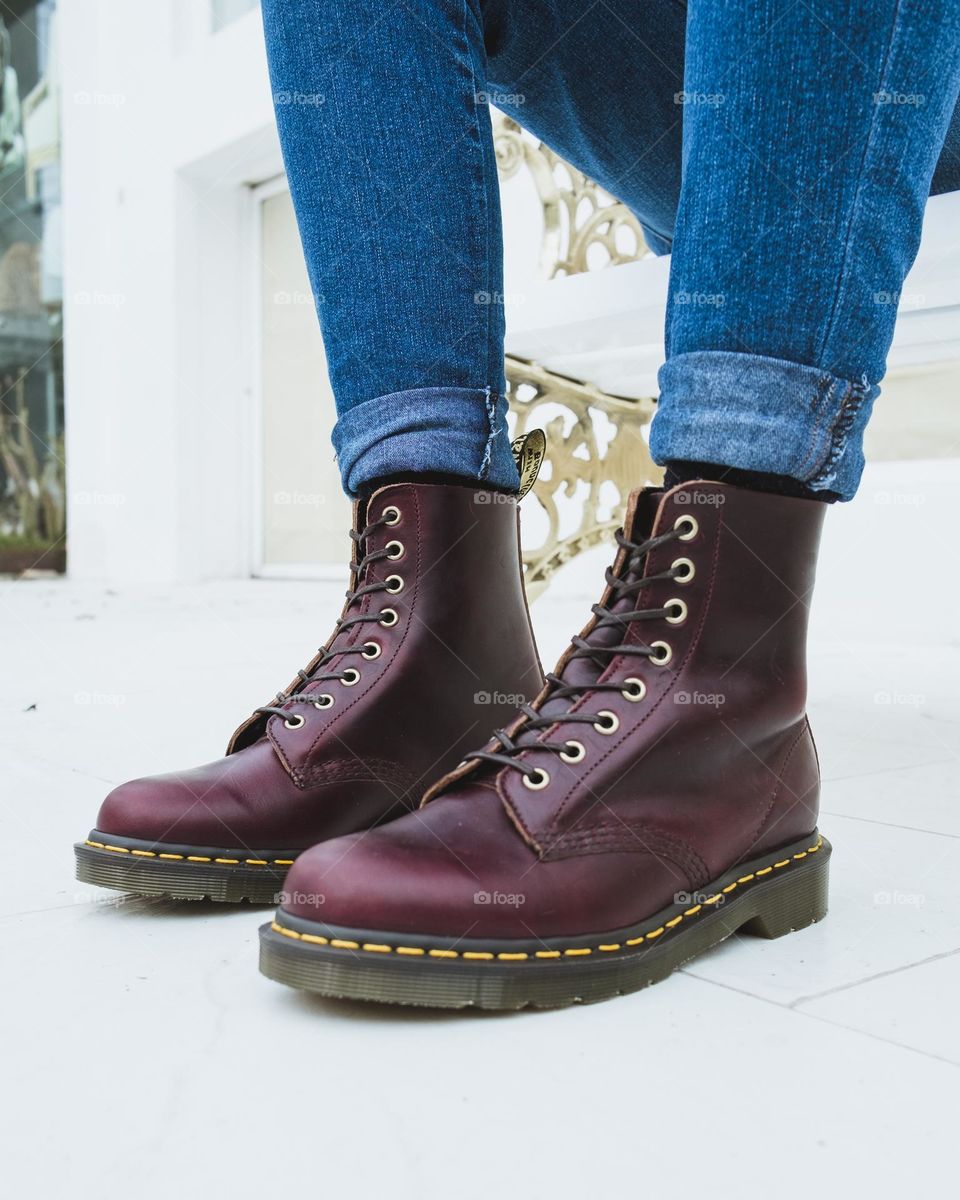1460 burgundy made in England docs