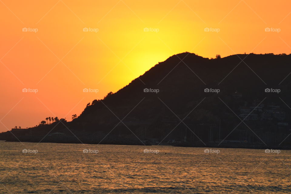 sunset in Alanya turkey