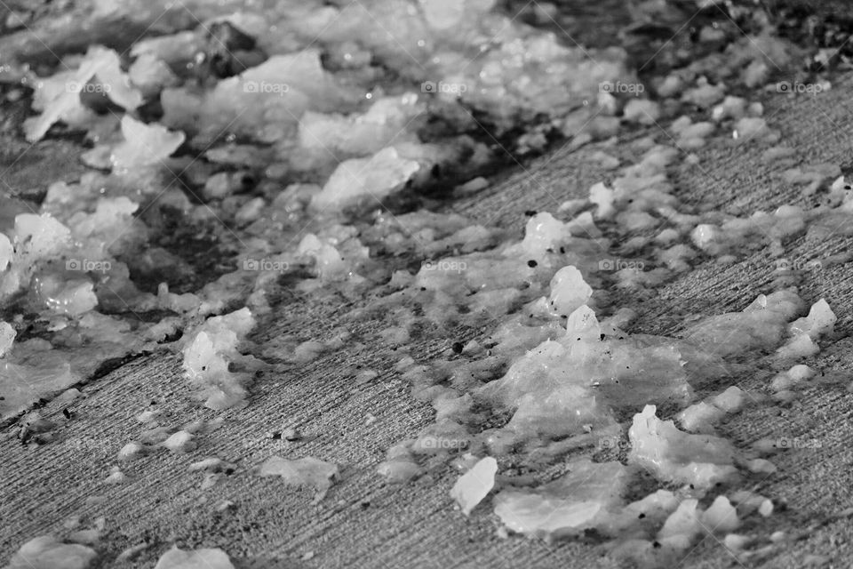Ice on sidewalk 