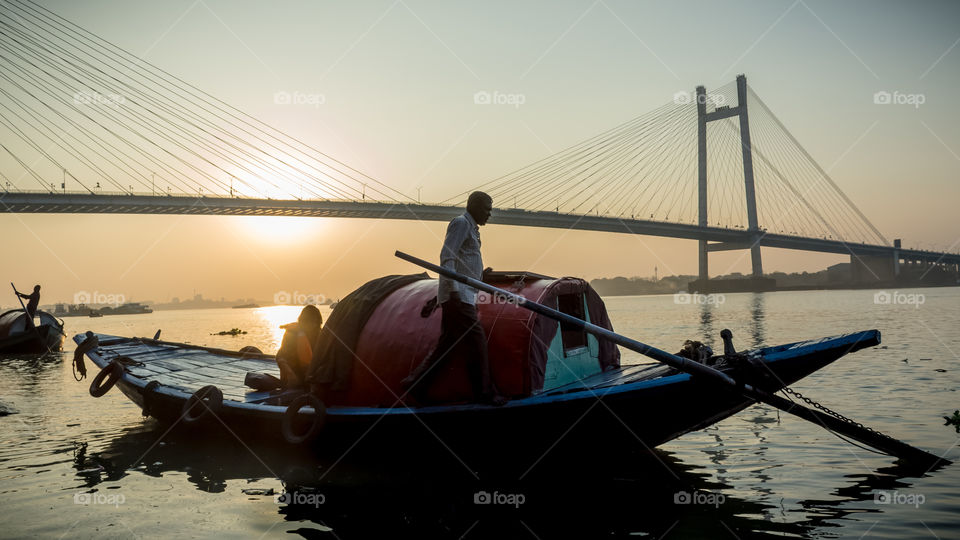 2nd Hooghly Bridge near Princep Ghat, Kolkata, India