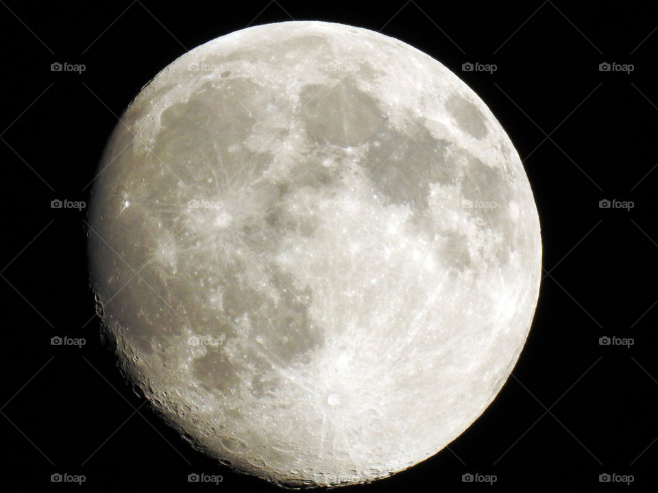 Full moon on the dark night