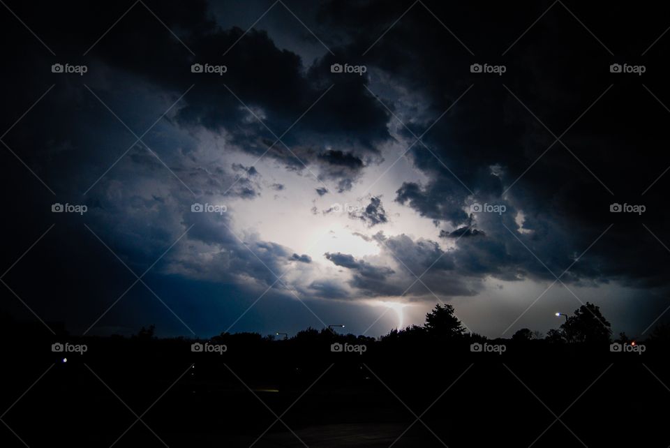 Thunderstorm at night