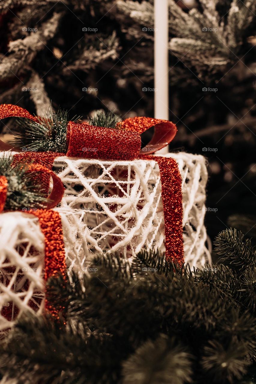 Gift box holidays decor.