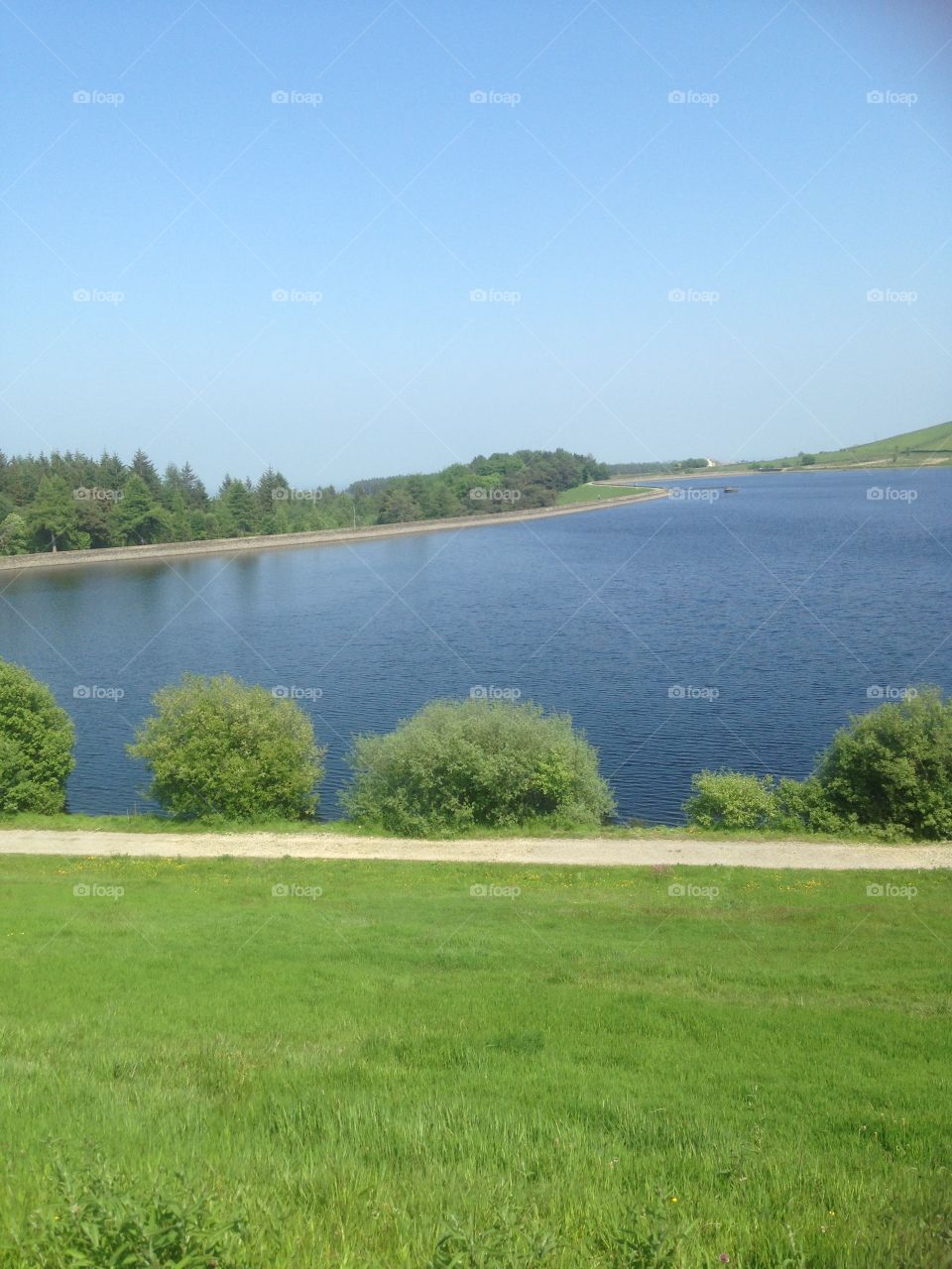 Looking across the lake