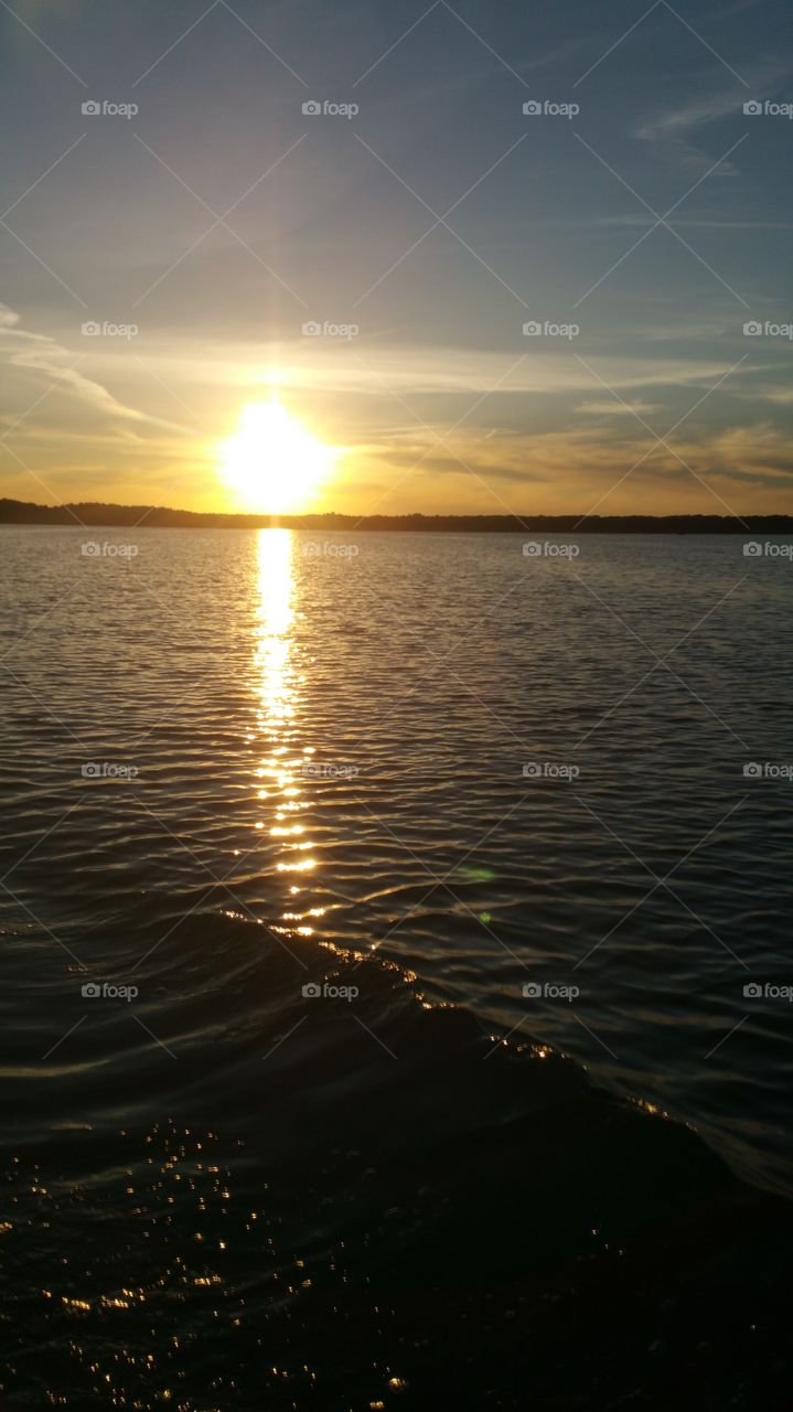 Sunset. Twin Lake, Michigan.