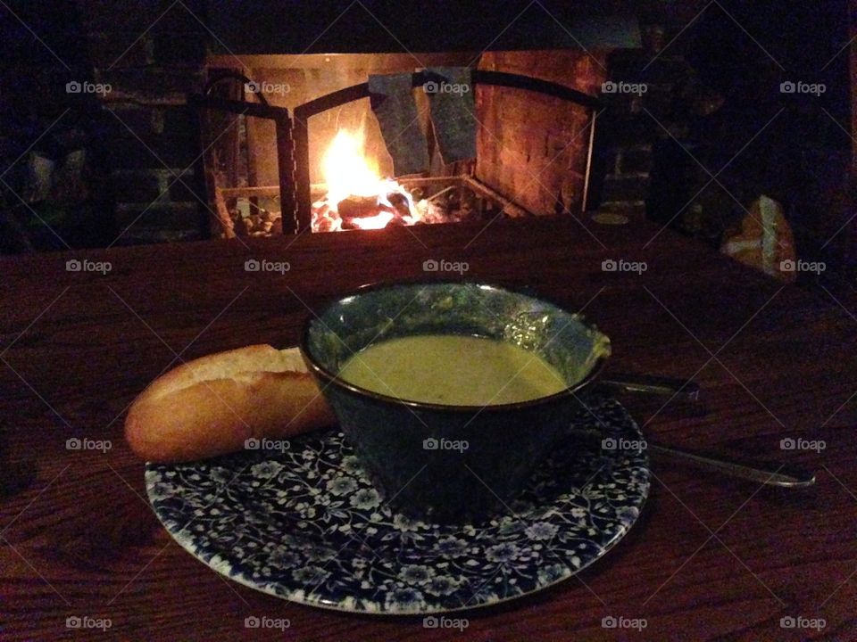 Pub grub = soup by the fire