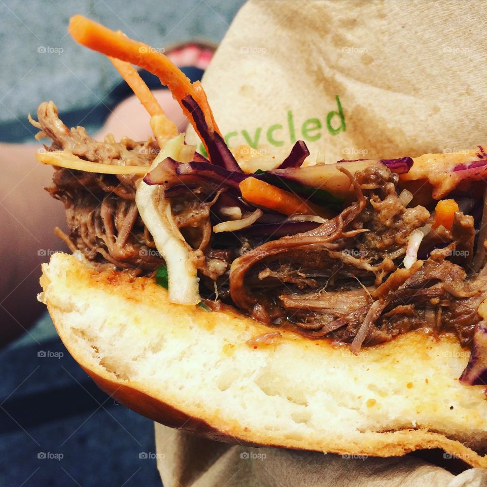 Beef Brisket in a brioche Bun